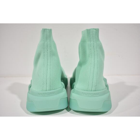 Balenciaga Mens Speed 2.0 Sock Mint Green High Top Knit Trainer Sneaker 45 12 - Picture 11 of 12